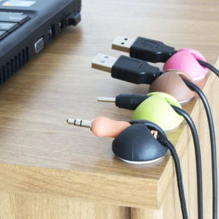 EBA101M  organizér na kabely a vodiče, cable drop, 6 ks, Esperanza, samolepicí