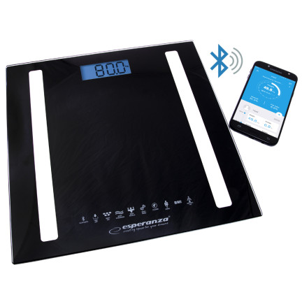 EBS016K Esperanza – koupelnová váha 8 v 1 s
funkcí Bluetooth b.fit, černá