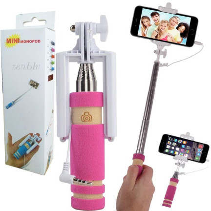 NN91 selfie tyč s kabelem, monopod, Bluetooth