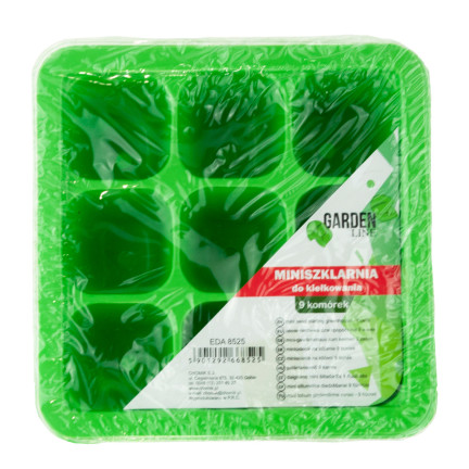 EDA8525 mini skleník, pařeniště pro klíčení, klíčička, sazenice, 9 komůr, 3,5 × 3,5 cm