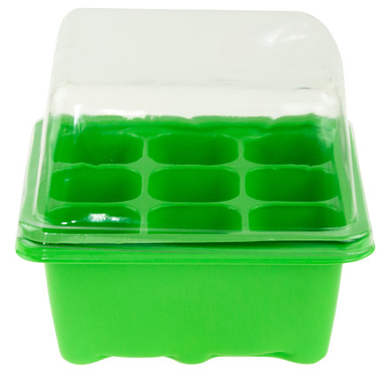 EDA8525 mini skleník, pařeniště pro klíčení, klíčička, sazenice, 9 komůr, 3,5 × 3,5 cm