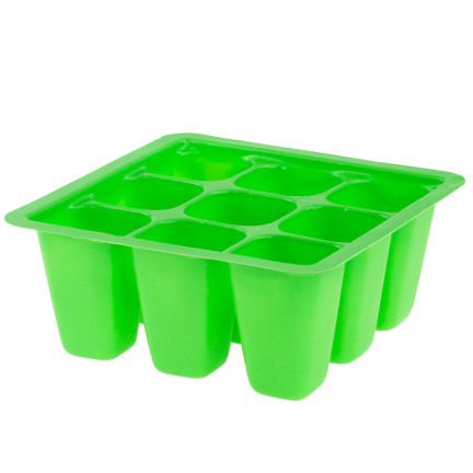 EDA8525 mini skleník, pařeniště pro klíčení, klíčička, sazenice, 9 komůr, 3,5 × 3,5 cm