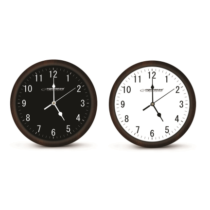 EHC015K ESPERANZA LOS ANGELES WALL CLOCK BLACK 30 cm