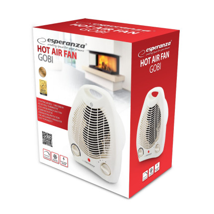 EHH011 termoventilátor, elektrický radiátor, ohřívač s termostatem, 2000 W