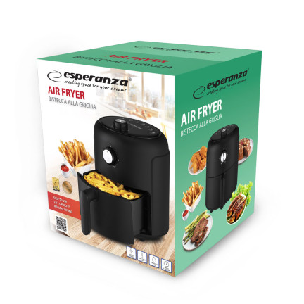 EKA001 horkovzdušná fritéza bez tuku 2,6 l, horkovzdušná fritéza bez tuku a oleje, 1000 W