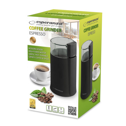 EKC001K ESPERANZA ESPRESSO MLÝNEK NA KÁVU ČERNÝ