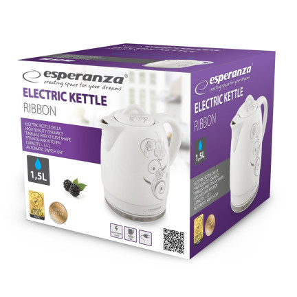 EKK008 bezdrátová keramická rychlovarná konvice 1350 W, 1,5 l
