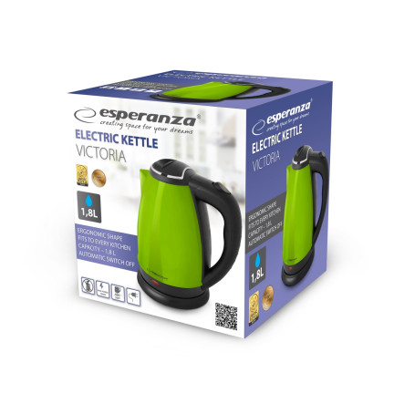 EKK013G Esperanza elektrická konvice Victoria 1,8 l zelená