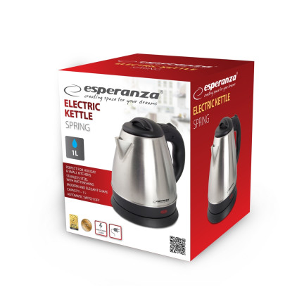 EKK016X elektrická konvice 1 l, tichá, nerezová, Esperanza