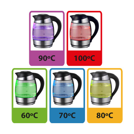 EKK026 ESPERANZA LED SEINE 1,7L SKLENĚNÁ RYCHLOVARNÁ KONVICE