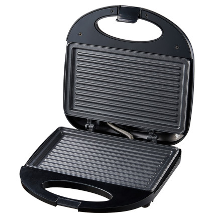 EKT009 toustovač, gril na panini, tradiční elektrický gril, černý, 1000 W