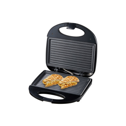 EKT009 toustovač, gril na panini, tradiční elektrický gril, černý, 1000 W