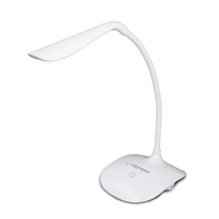 ELD103W stolní lampa, dotykový vypínač, ochranný filtr, Acrux, bílá