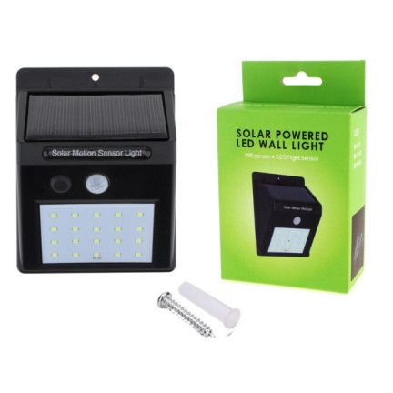 WW40HALOGEN solární lampa s 20 LED diodami a pohybovým senzorem