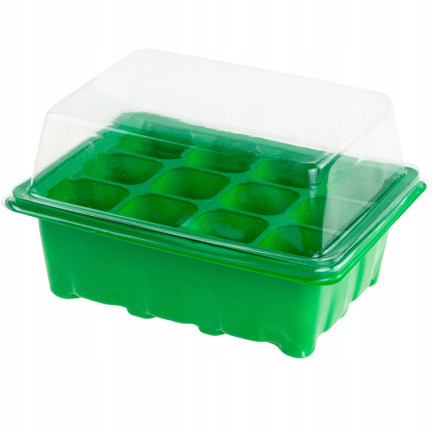 TG64403 MINI SKLENĚNÁ ROSTLINA PRO PĚSTOVÁNÍ 12 komor 4x4cm