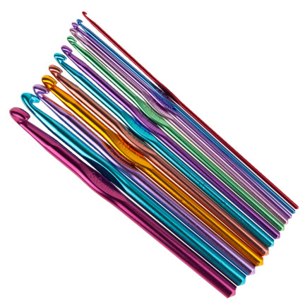 HH80 sada háčků na háčkování, 12 háčků 2–8 mm, sada pro zimní večery