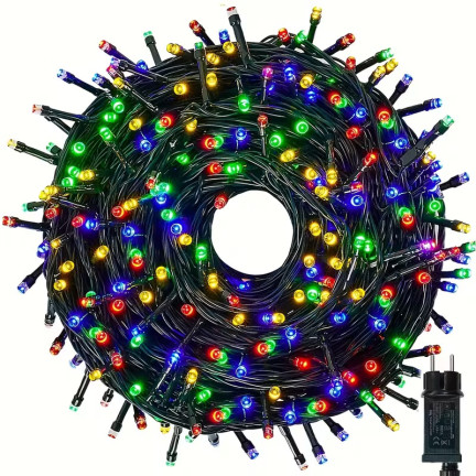 LED světýlka 500 l, vícebarevná, vánoční stromečková, sváteční, venkovní, vnitřní, 3+25 m