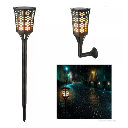 TG67269 solární lampa, LED pochodeň 3 v 1, zapichovací lucerna, nástěnné svítidlo, svítilna