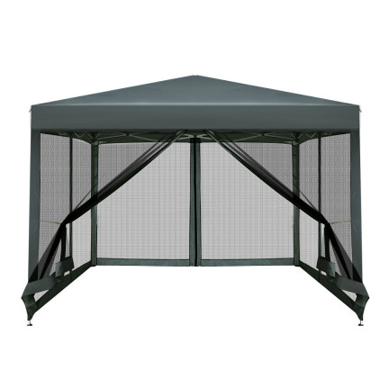 TG77594-3 ZAHRADNÍ STAN KOMERČNÍ PAVILON 3X3M S MOSKYTIÉROU ALTÁN PRO ZAHRADNÍ TERASU