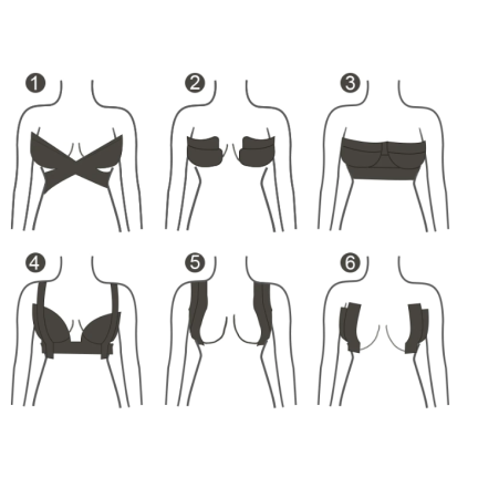 TG63652 modelovací páska na dekolt, zvedající poprsí, push-up bez podprsenky, boob tape