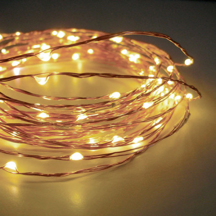 TG66255-2 světýlka, drát, 20 LED, mikrogirlanda, teplá bílá, tabletka