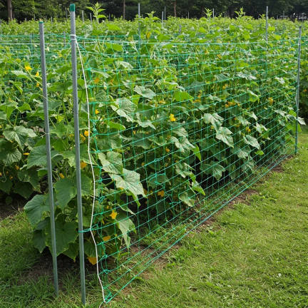 Síťová opora pro popínavé rostliny, opora pro popínavce, žebřík pro okurky, 0,9 × 0,9 m