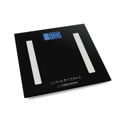 EBS016K Esperanza – koupelnová váha 8 v 1 s
funkcí Bluetooth b.fit, černá