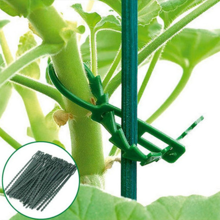 TG56594 svorky, zahradní spony, stahovací pásky na rostliny, opakovaně použitelné spony