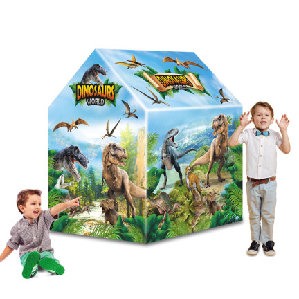 TG67272 dětský stan ve tvaru dinosauřího domečku, dinosauři do domu i na zahradu