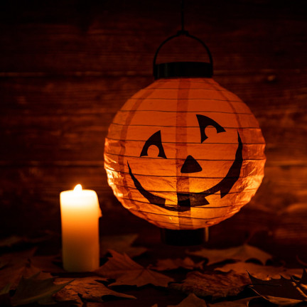 HL25 svítící dýňová lucerna s LED diodami na Halloween 