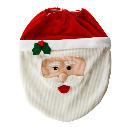 TG44434 koupelnová sada do WC a koupelny, vánoční motiv Santa Clause, potah, kobereček