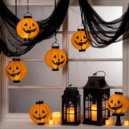 HL25 svítící dýňová lucerna s LED diodami na Halloween 