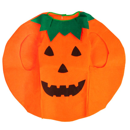 Halloweenský kostým, kostým dýně, oranžový, dětský, velikost M, sada