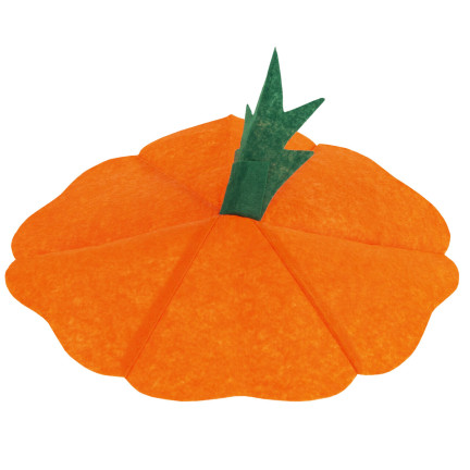 Kostým ve tvaru dýně, z netkané textilie, oranžový, s motivem dýně, dětský halloweenský kostým, velikost S, komplet