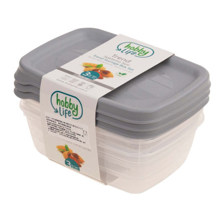 HOB021014 KONTEJNER NA JÍDLO 0,3 l 3 ks
