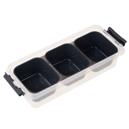 HOB021063 obdélníkový obědový BOX ORGANISER 1,2 l se 3 vložkami