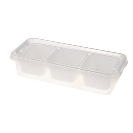 HOB021063 obdélníkový obědový BOX ORGANISER 1,2 l se 3 vložkami