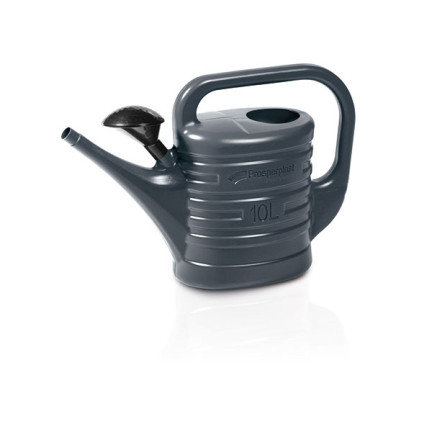 IKZ10-S433 zahradní konvice, černá antracitová, 10 l, na zalévání zeleniny, s univerzálním sítkem