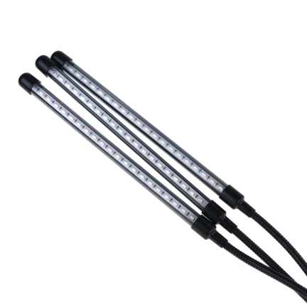 IM010 lampa pro růst rostlin a doplňkové osvětlení, 3ramenná, 60 LED, časovač + dálkové ovládání