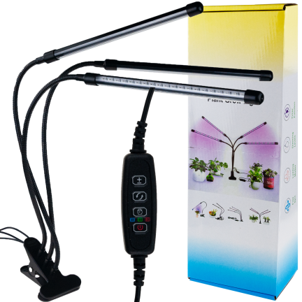 IM010 lampa pro růst rostlin a doplňkové osvětlení, 3ramenná, 60 LED, časovač + dálkové ovládání