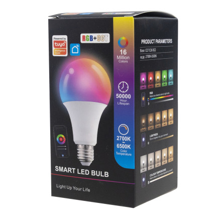 IM025 inteligentní LED žárovka E27 Tuya, s RGB ovládáním, 2700 K–6500 K