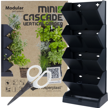 IO1W200-S433 vertikální zahrada, modulární stojací herbář, květináče, kaskáda, květinový záhon