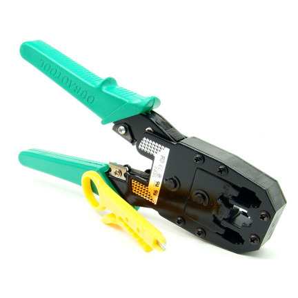 TV37 lisovací kleště RJ-45, RJ45, RJ12, RJ11, RJ9 + odizolovač