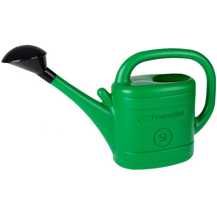 IKSP05-G642 zahradní konev na zalévání květin a zeleniny, 5 l, s sítkem, univerzální, zelená