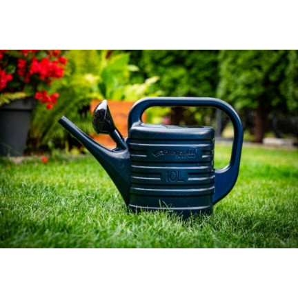 IKZ10-S433 zahradní konvice, černá antracitová, 10 l, na zalévání zeleniny, s univerzálním sítkem