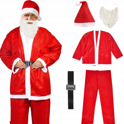 CC53 kostým Santa Clause – kompletní sada 5 dílů, hvězda na Den svatého Mikuláše