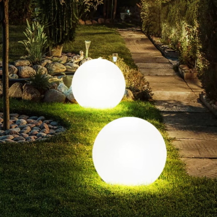 TG45639 solární kulová zahradní lampa LED bílá + RGB 20 cm
