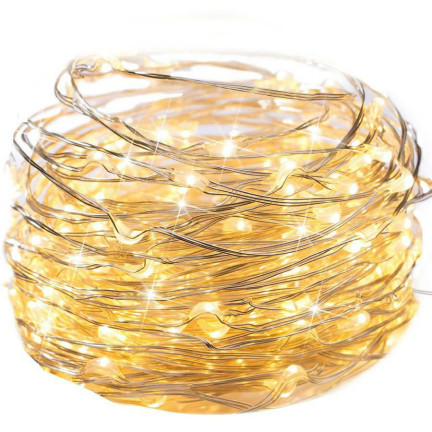 TG66263-2 vánoční světýlka na drátku, 80 LED diod, mikrogirlanda, teplá bílá, AA