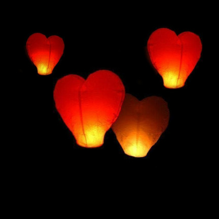 DD19 lampion štěstí, lampiony, létající srdce, svatba