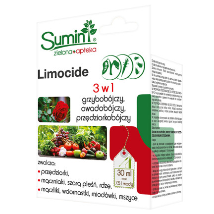 SUM33 Limocide 30 ml, přípravek 3 v 1, insekticid a fungicid, proti škůdcům, jako jsou roztoči